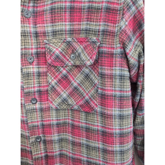 Cherokee Shirt Jacket Men's MEDIUM Quilted Lined Plaid Flannel Shacket w/Pockets - Picture 15 of 16